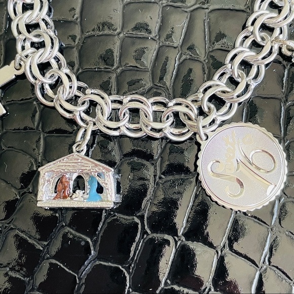 Sterling Silver Bracelet W/ 9 Charms by Danecraft, Monet, Wells SPORTS A… - Picture 4 of 10